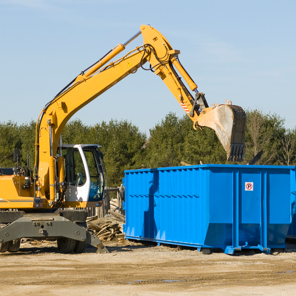 what size residential dumpster rentals are available in West River MD